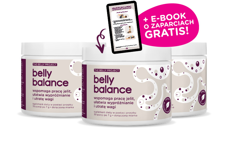 Suplement diety bellybalance wspierający prawidłową pracę jelit.